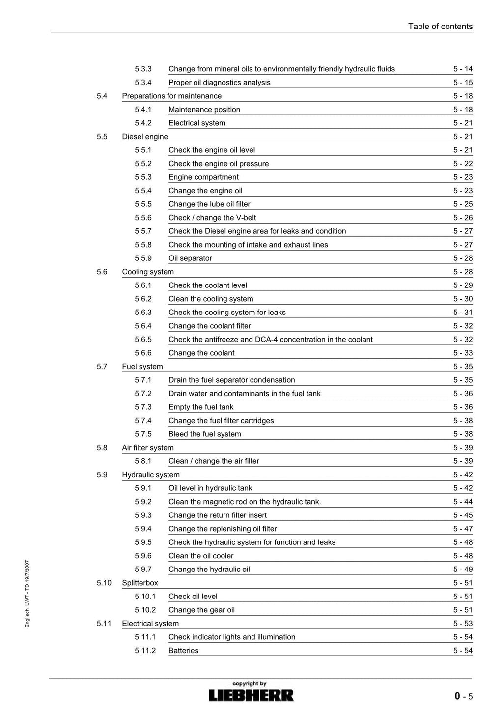 Liebherr SR 712 B Litronic dozer Operators manual