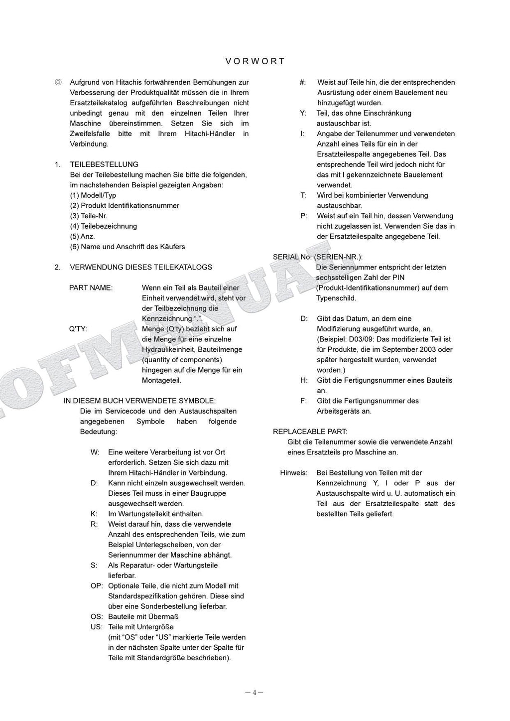 Catálogo de piezas de excavadoras HITACHI ZX60USB-3 ZX60USB-3F