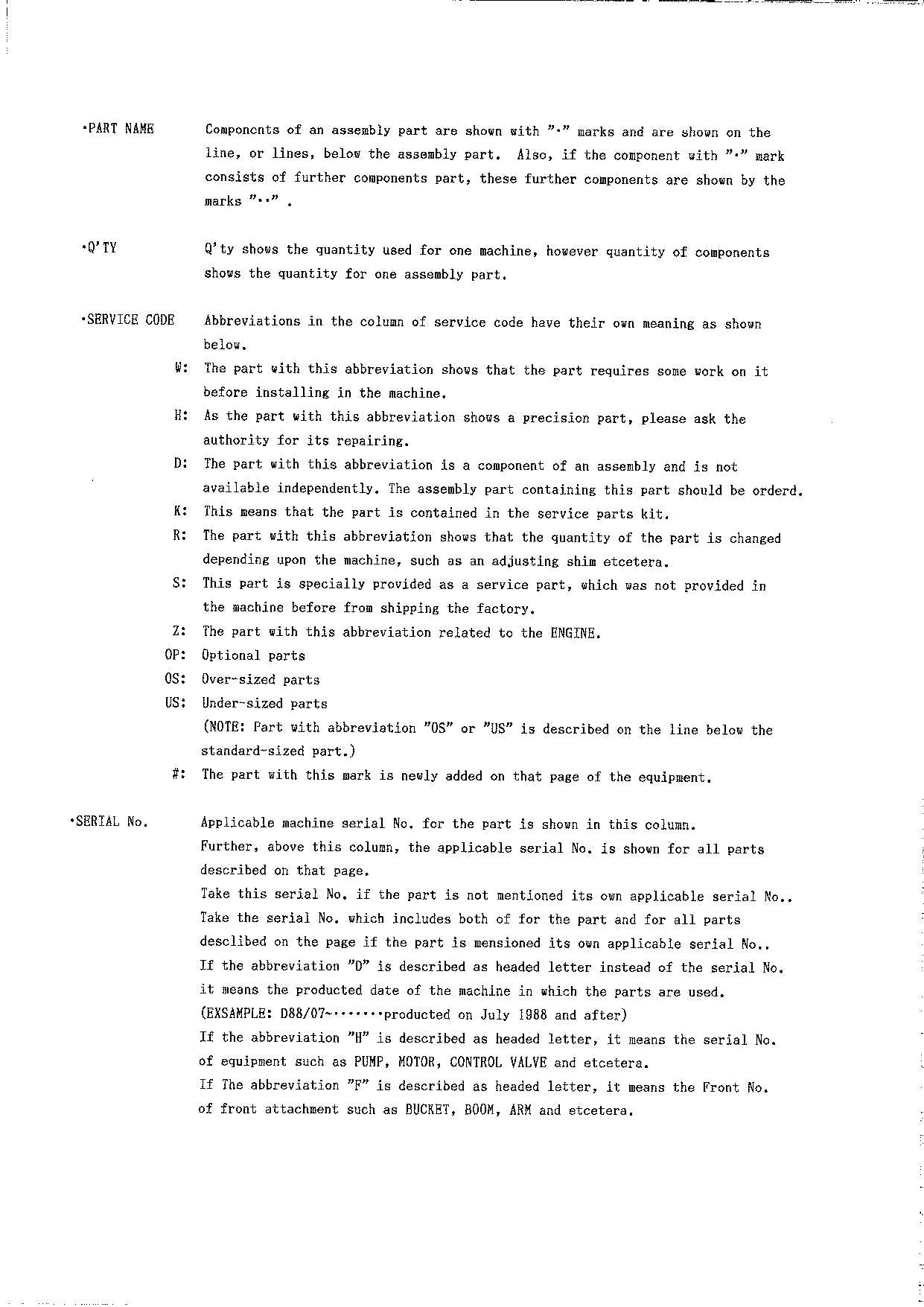 Hitachi LX80 Wheel Loader Parts Catalog Manual SN 00104-up