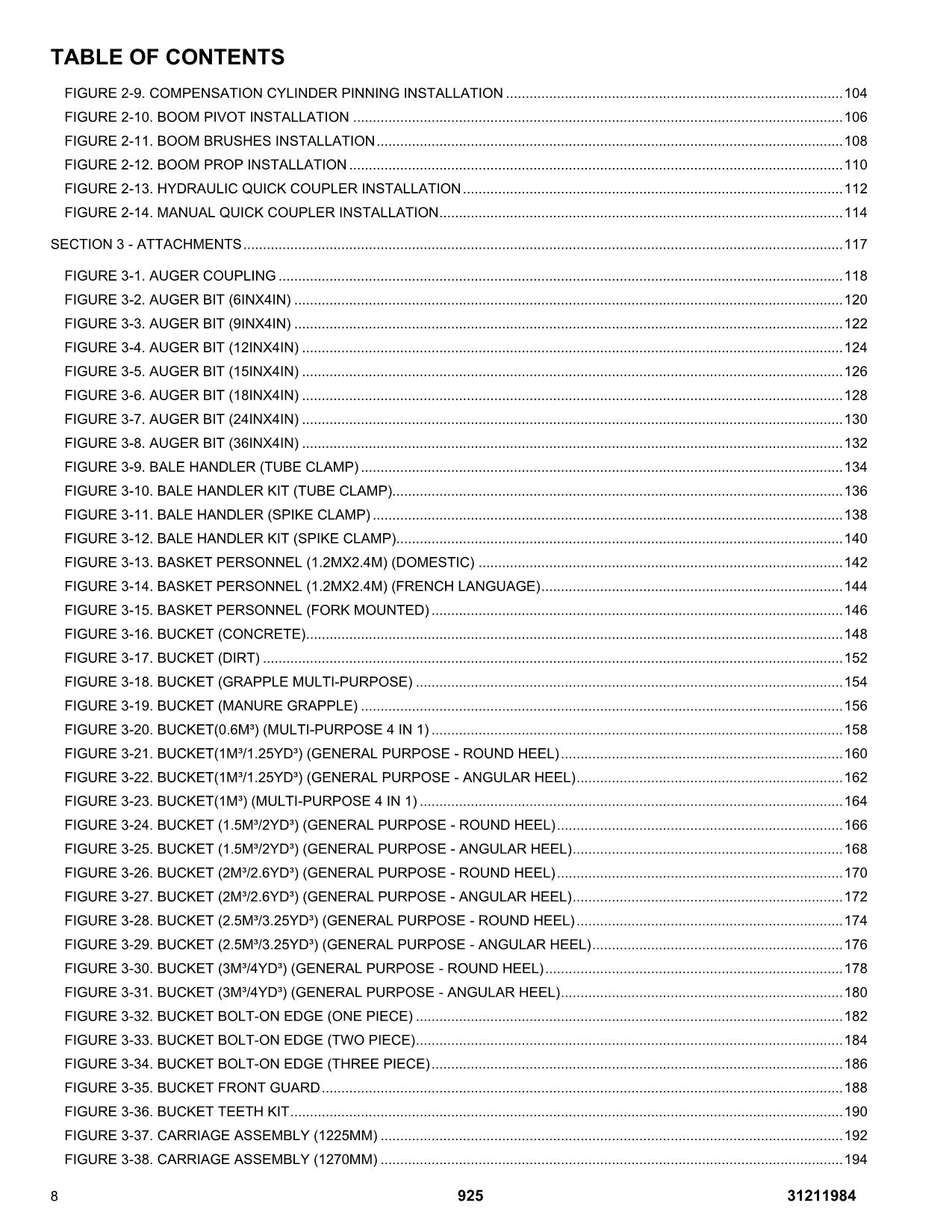JLG 925 Telehandler  Parts Catalog Manual