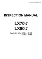 Hitachi LX70-7 LX80-7 Wheel Loader Inspection Manual SN up to 02100 up to 01100