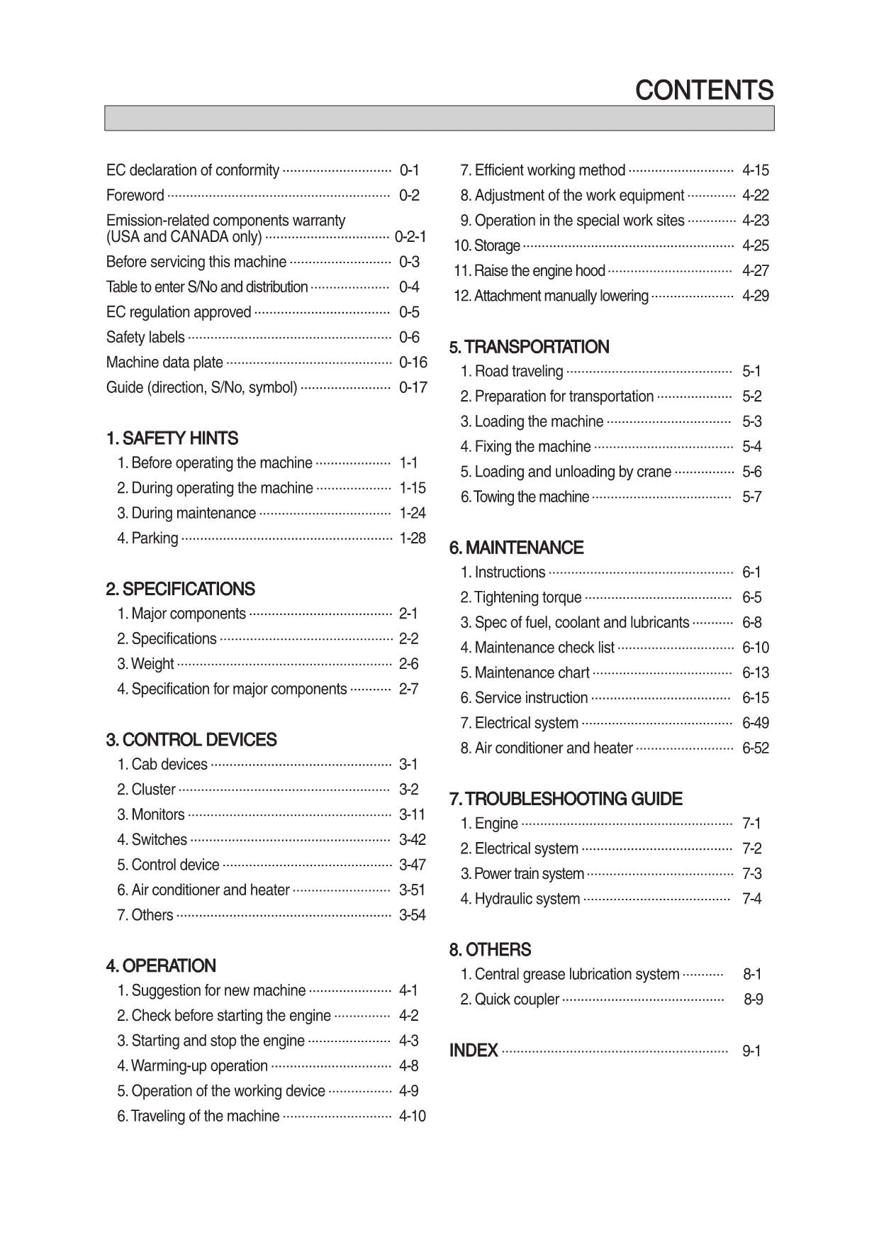 Manual de mantenimiento del operador de la cargadora de ruedas Hyundai HL970