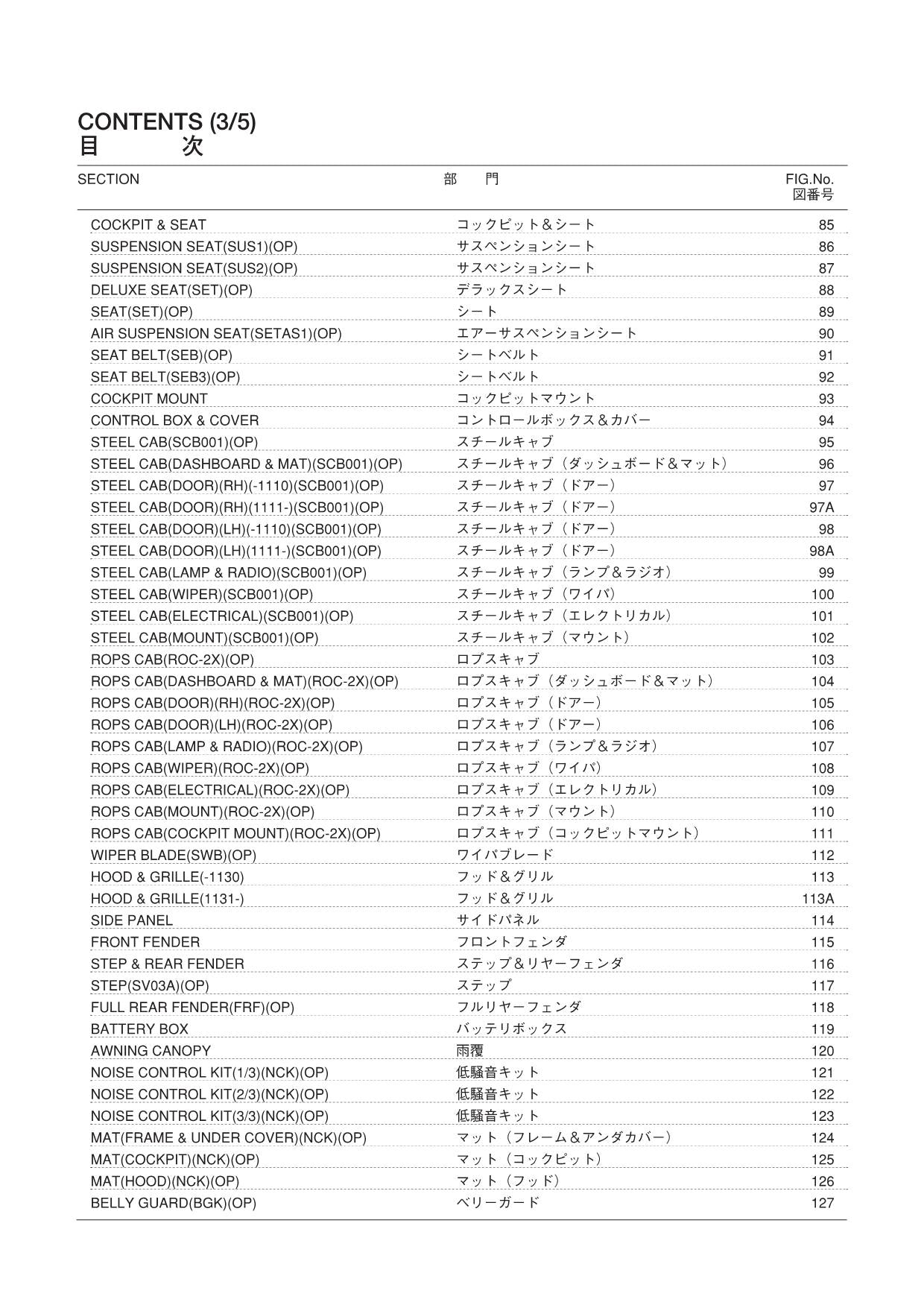 Hitachi LX80-7 Wheel Loader Parts Catalog Manual SN 001101-up