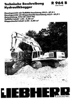 Liebherr R964 B Litronic bagger Betriebsanleitung Wartungsanleitung