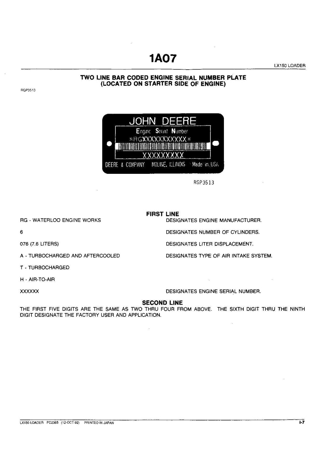 Hitachi LX150-2 Export Wheel Loader Parts Catalog Manual SN 02101-up