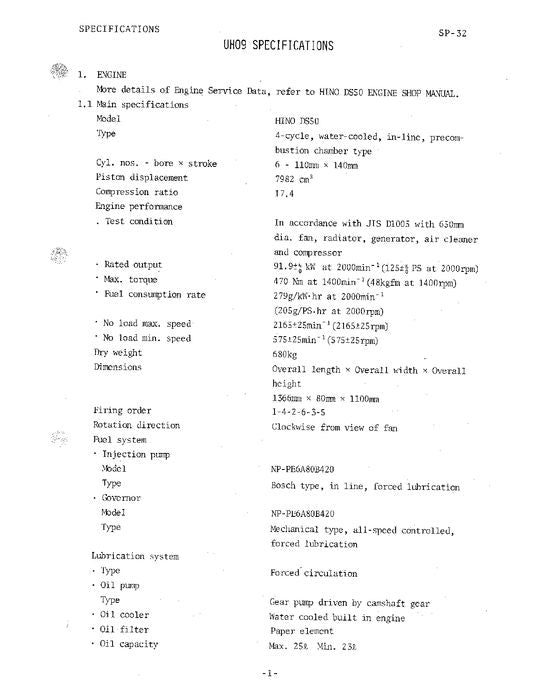 HITACHI UH09 EXCAVATOR SERVICE MANUAL