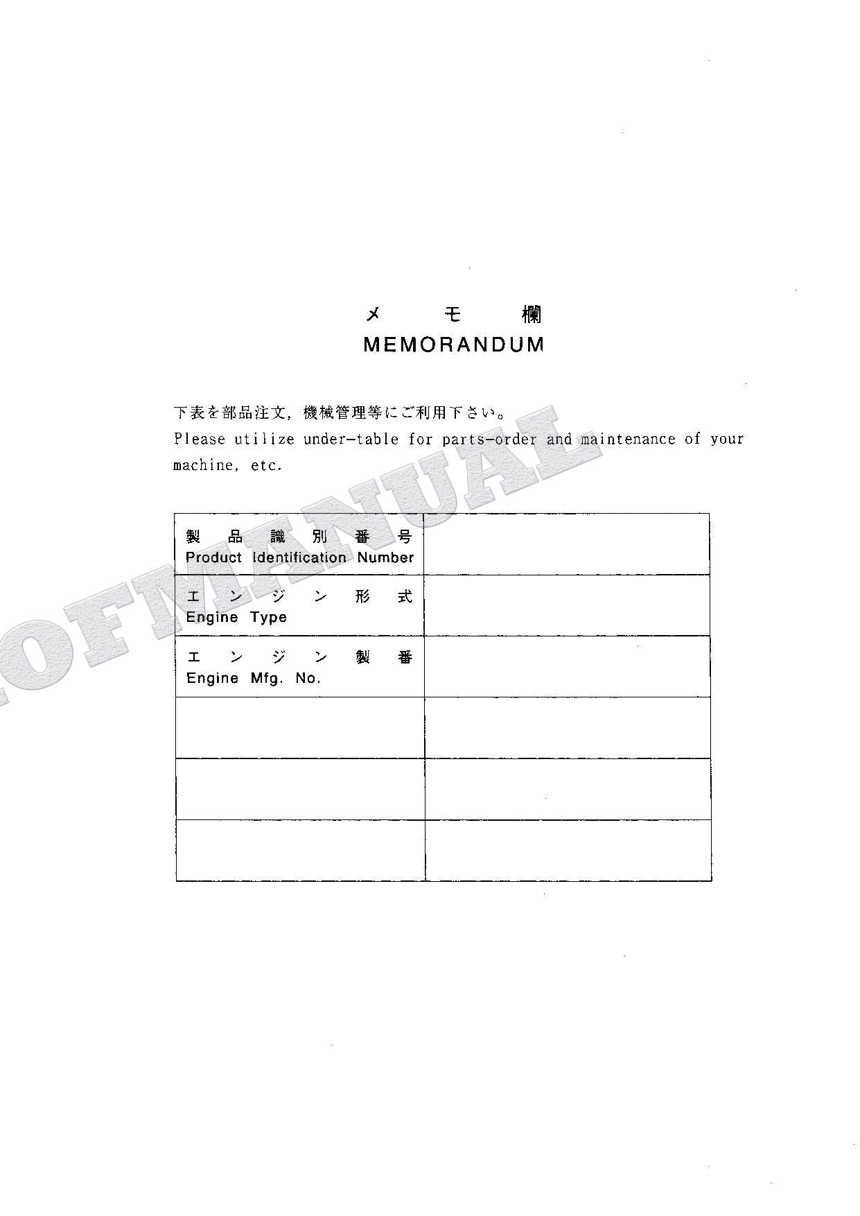 HITACHI EX60-5 EX75US-5 EX100-5 ML Light Crane Excavator Parts Catalog Manual
