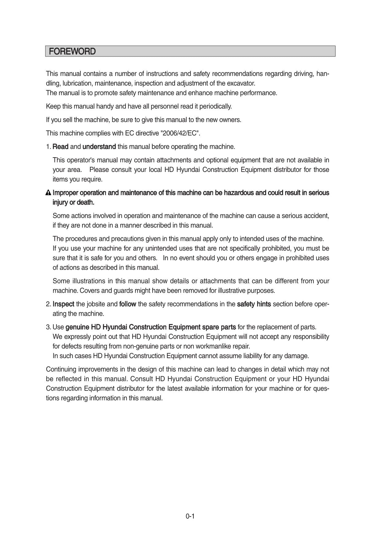 Hyundai HX140 L CRAWLER EXCAVATOR Operators Maintenance Manual