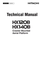 Hitachi HX120B HX140B Crawler Platform Test Troublesh Service Manual Schemes