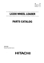 Hitachi LX200 Wheel Loader Parts Catalog Manual SN 000103-up