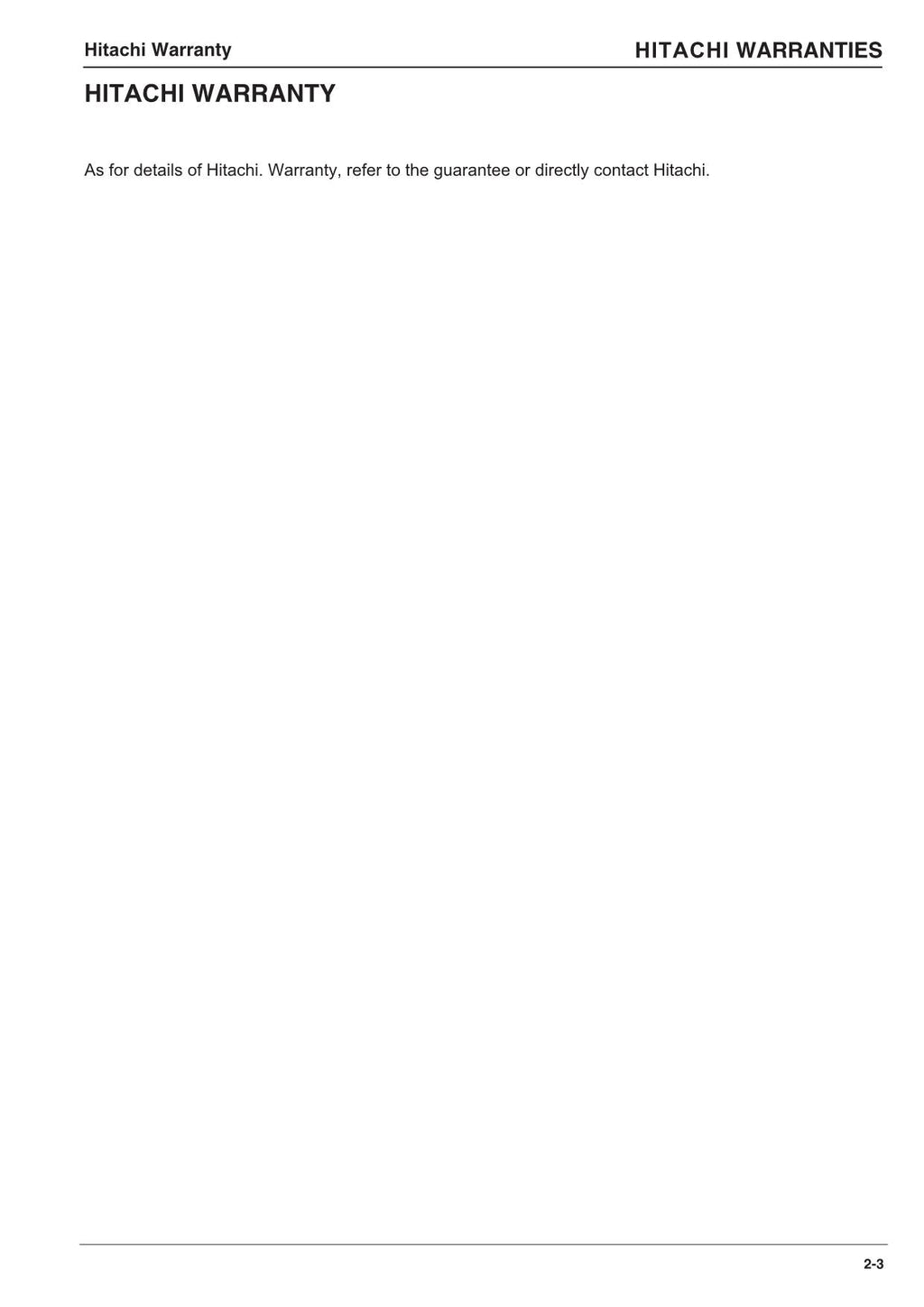 HITACHI 4TNV Series 4TNV98-E 4TNV98-Z 4TNV98T Engine Workshop Service Manual