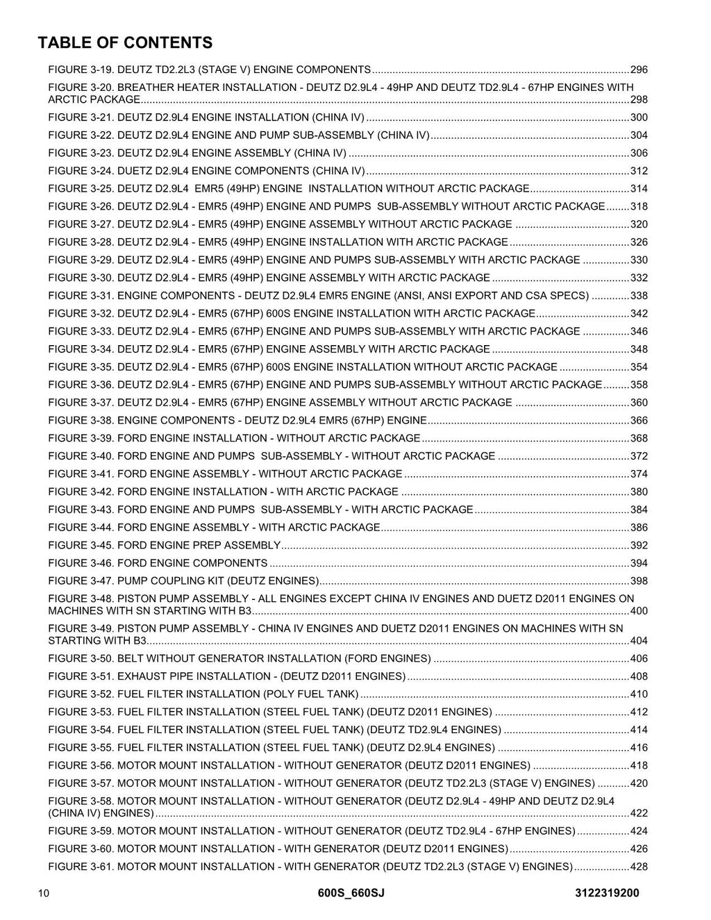 JLG 600S 660SJ Boom Lift Parts Catalog Manual