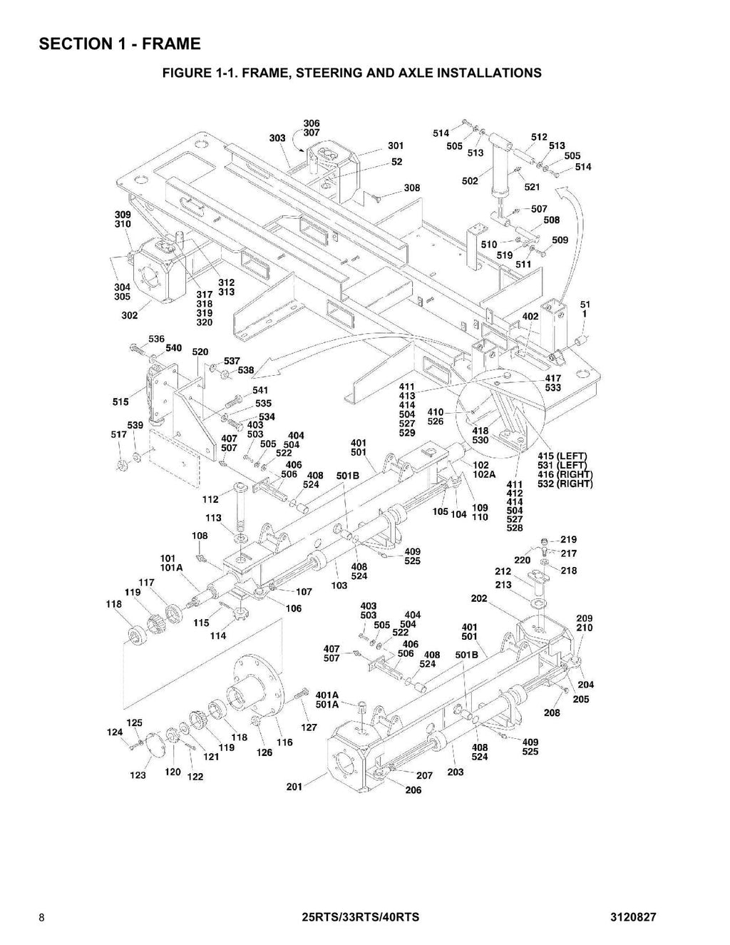 JLG 25RTS 33RTS 40RTS Scissor Lift Parts Catalog Manual