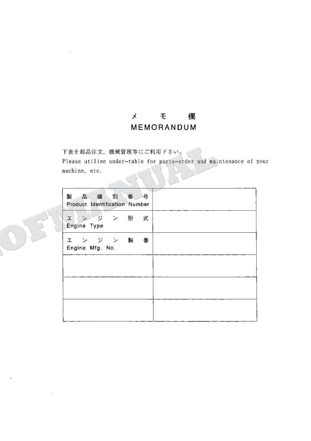 HITACHI ZAXIS ZX125W Equipment Component Excavator Parts Catalog Manual
