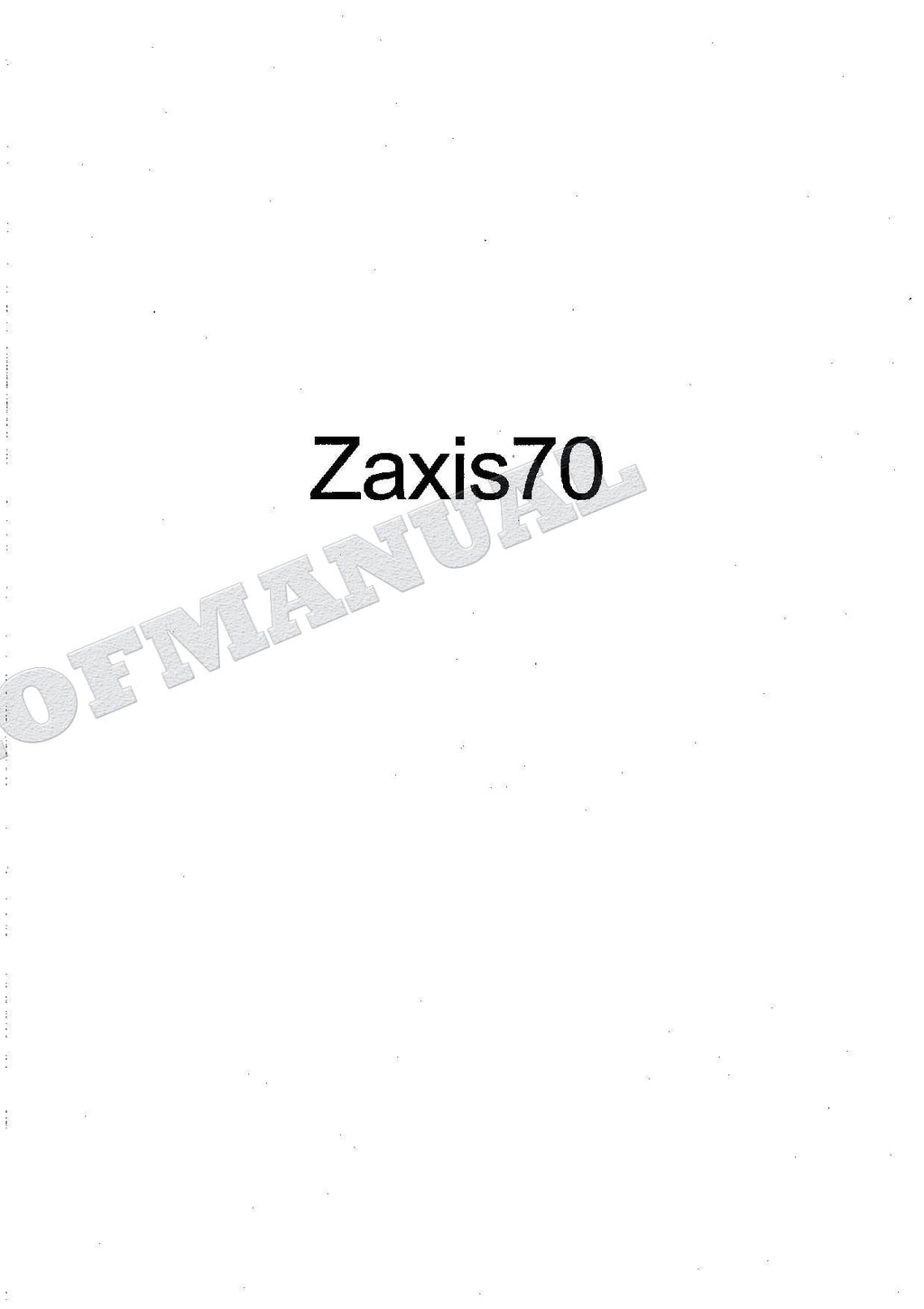 HITACHI ZAXIS ZX70 ZX160LC ML Crane Excavator Parts Catalog Manual