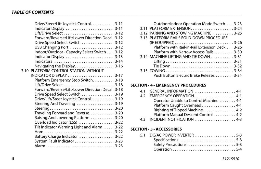 JLG AE1932 Boom Lift Maintenance Operation Operators Manual