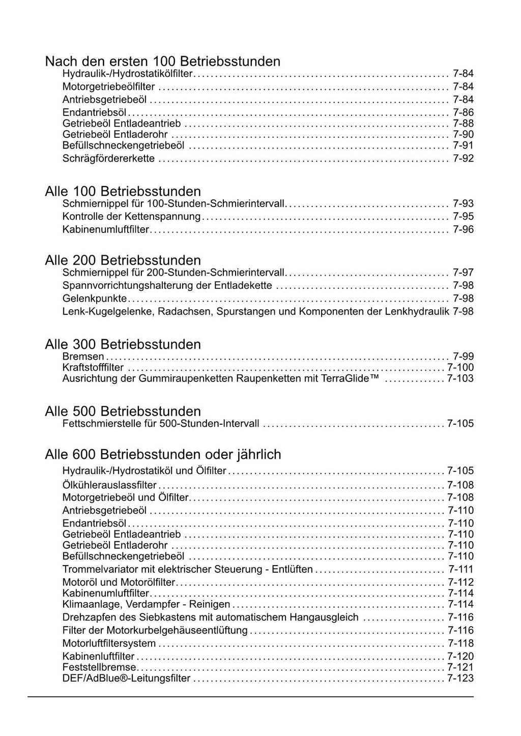 New Holland CX7 80 CX7 90 CX8 70 Mähdrescher Betriebsanleitung Ab 2001