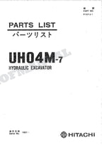 HITACHI UH04M-7 Excavator Parts Catalog Manual P157-3-1