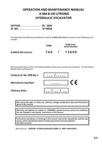 Liebherr A944 B-HD LITRONIC Excavator Operators manual