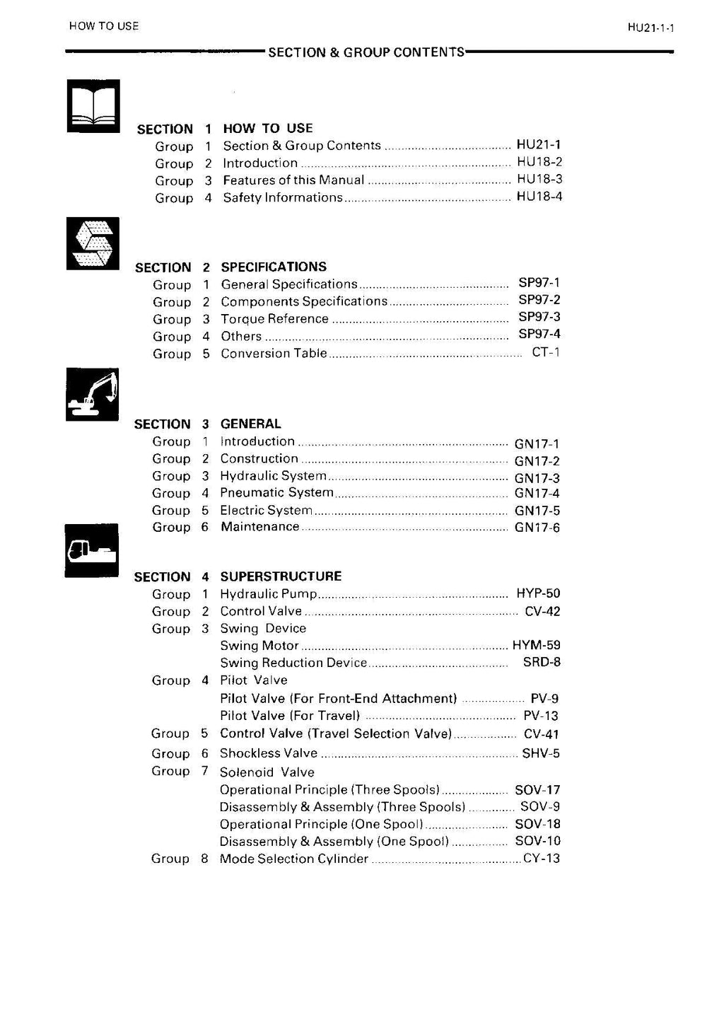 HITACHI EX60WD Excavator Service Manual