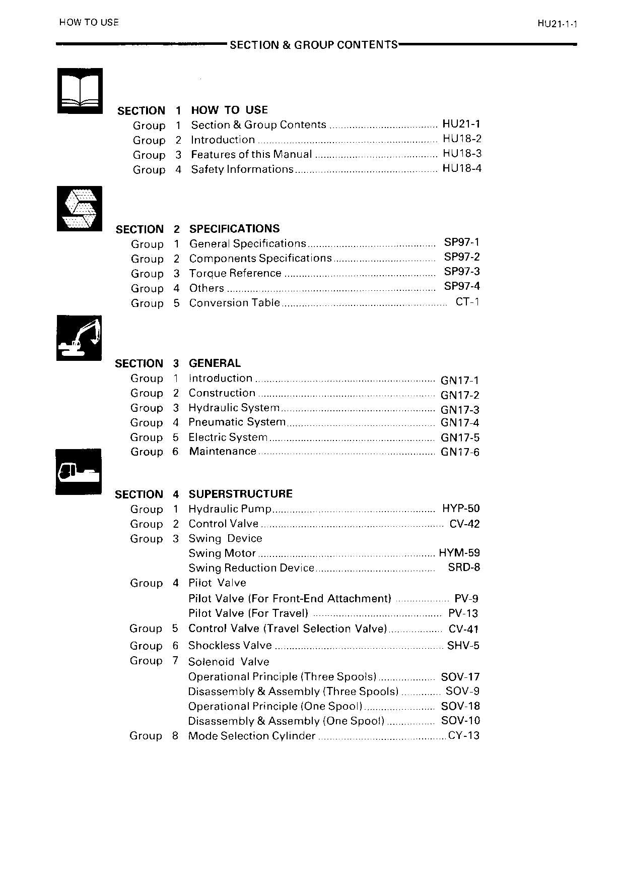 HITACHI EX60WD Excavator Service Manual
