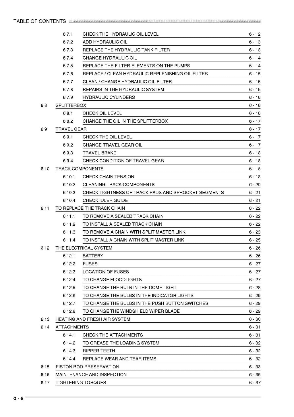 Liebherr LR631 C LR641 CRAWLER LOADER Operators manual