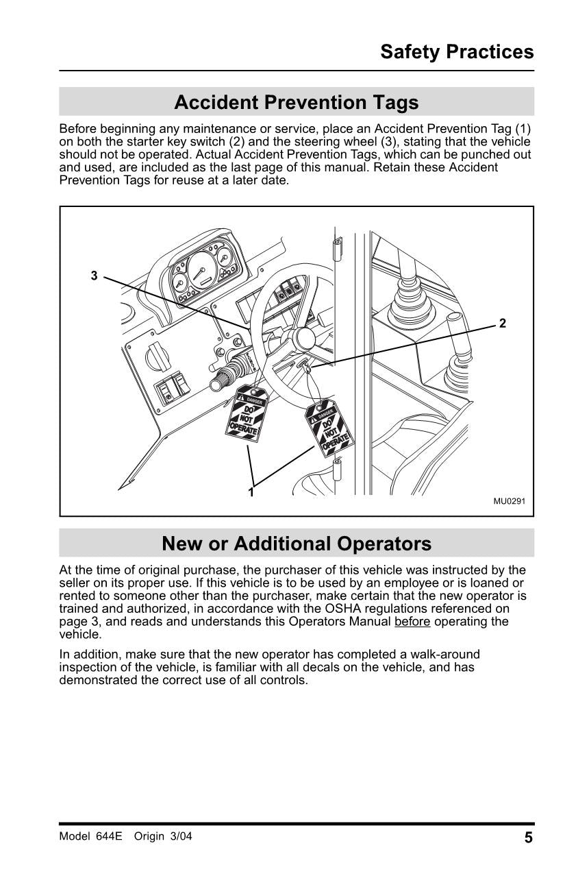 LULL 644E-38 Telehandler Maintenance Operation Operators Manual
