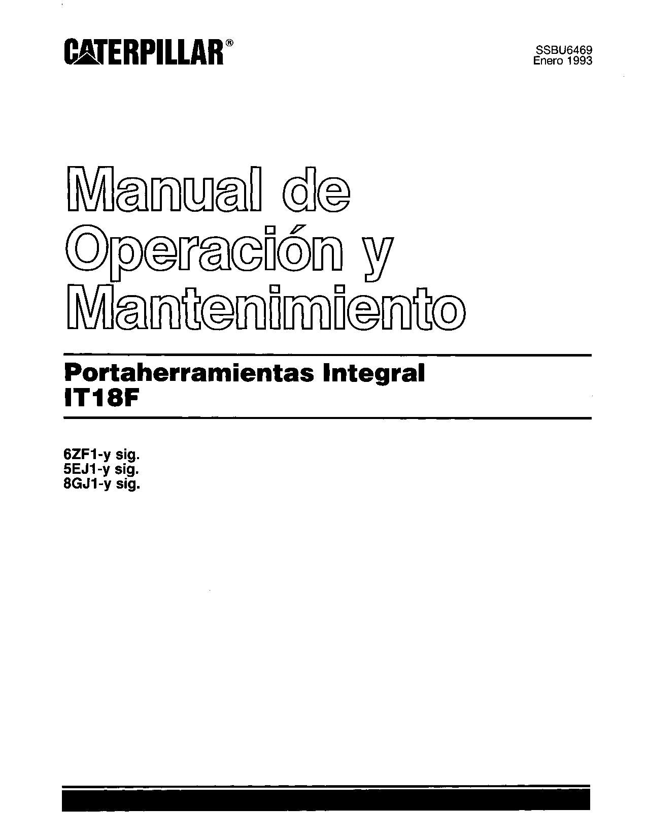 Caterpillar IT18F Cargador de ruedas Manual de Operación y Mantenimiento Español