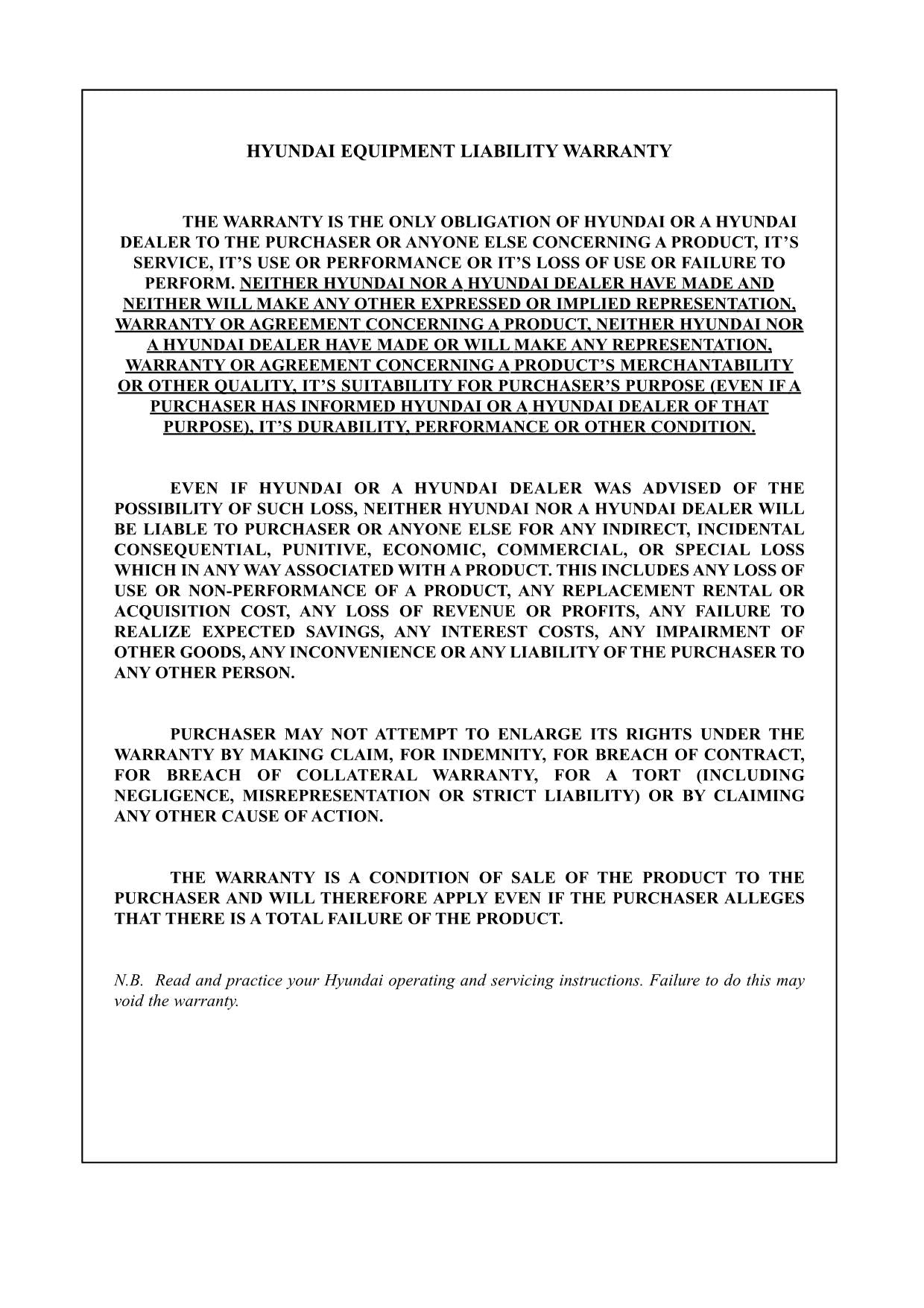 Hyundai HSL960T SKID STEER LOADER Operators Maintenance Manual