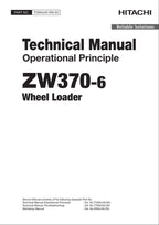 Hitachi ZW370-6 Wheel Loader Technical Manual Operational Principle