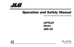 LIFTLUX 260-25 Scissor Lift Maintenance Operation Operators Manual 3121315