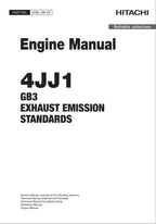 Manual de servicio técnico del motor estándar HITACHI 4JJ1 GB3 EMISIÓN DE ESCAPE