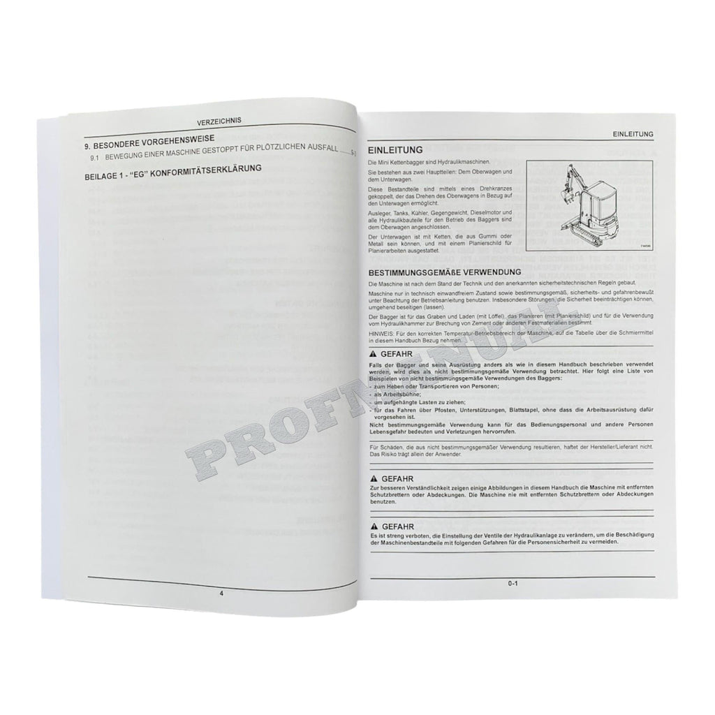 New Holland E18SR Bagger Betriebsanleitung