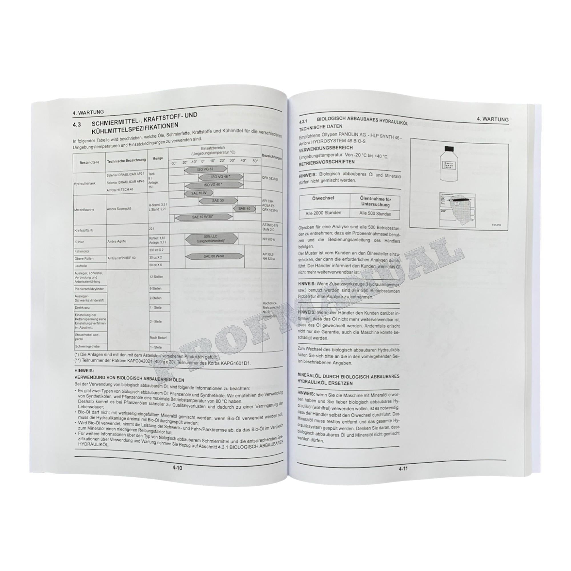 New Holland E18SR Bagger Betriebsanleitung