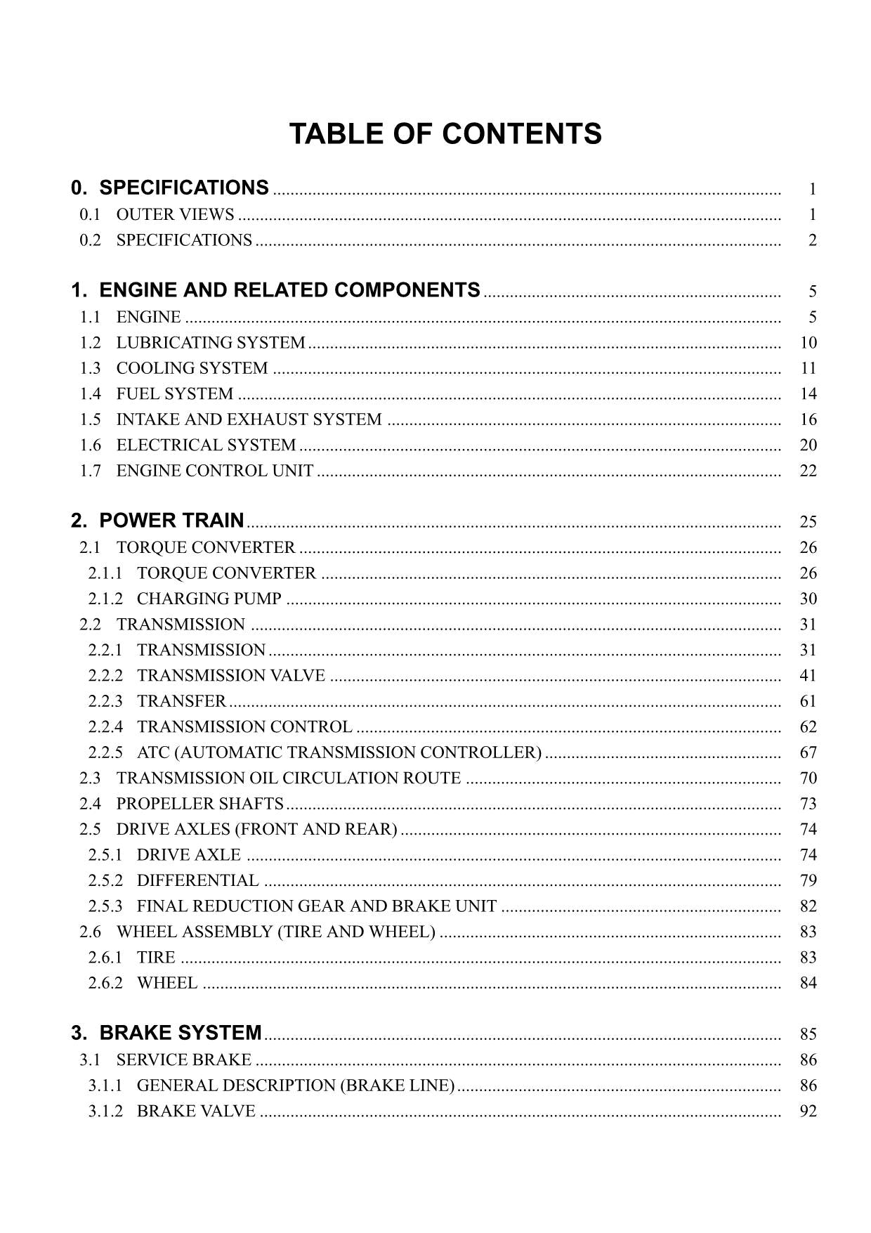 Hitachi LX450-7 Wheel Loader Technical Manual