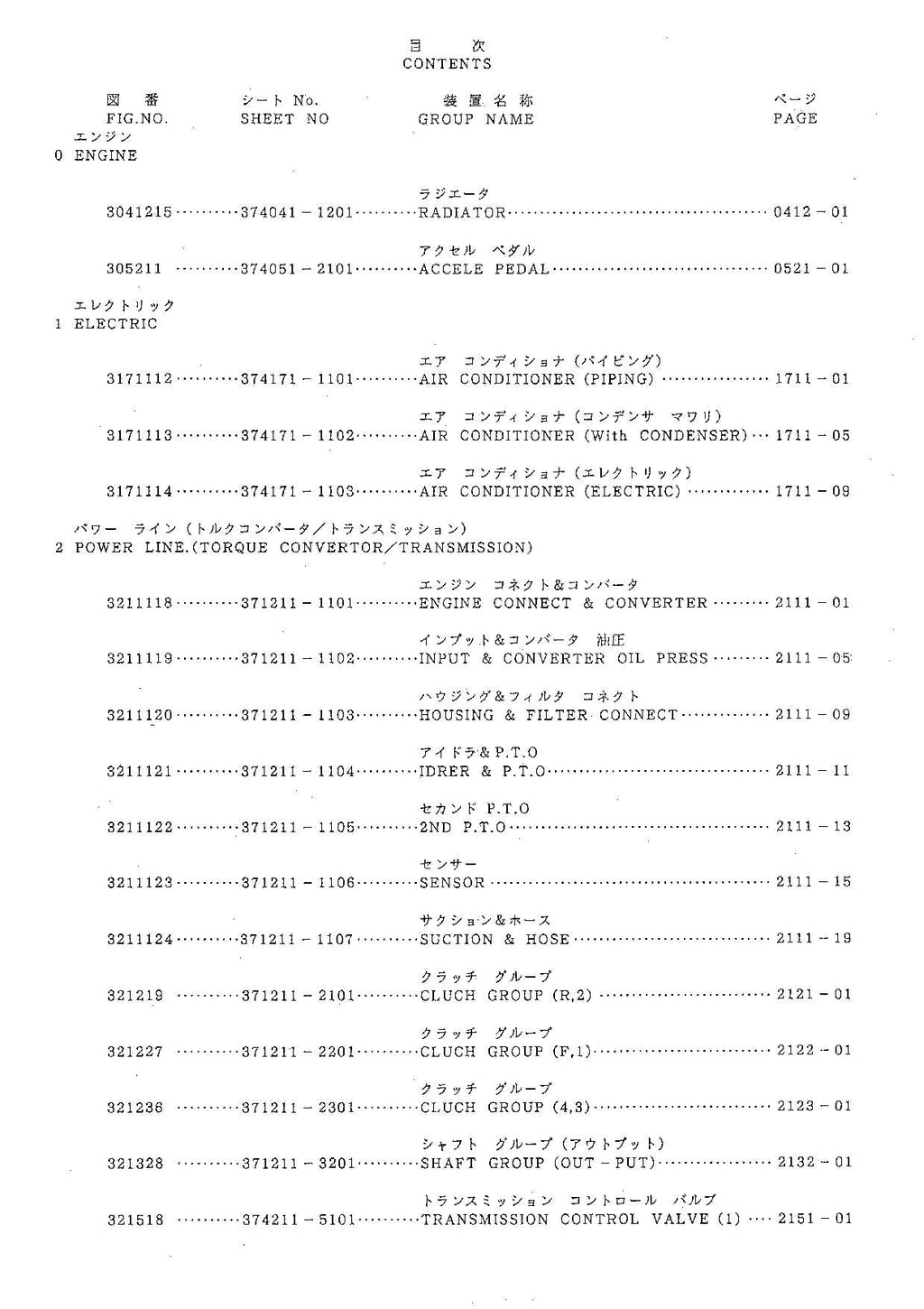 Hitachi FL345 Wheel Loader Equipment Component Parts Catalog Manual