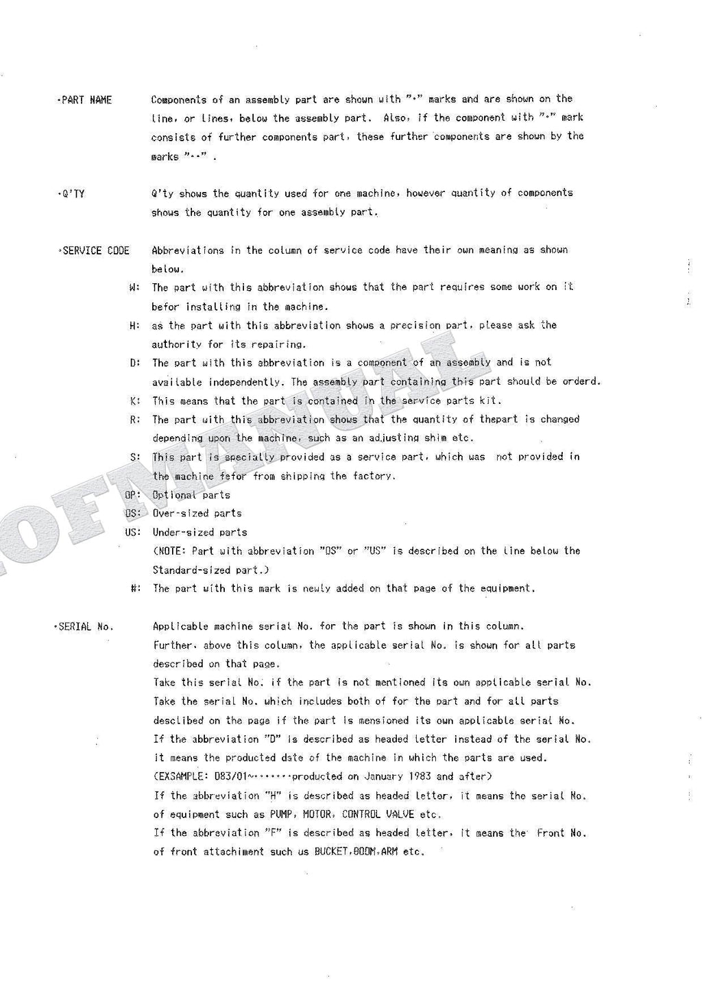 HITACHI UH043 Excavator Parts Catalog Manual EP735-2-1