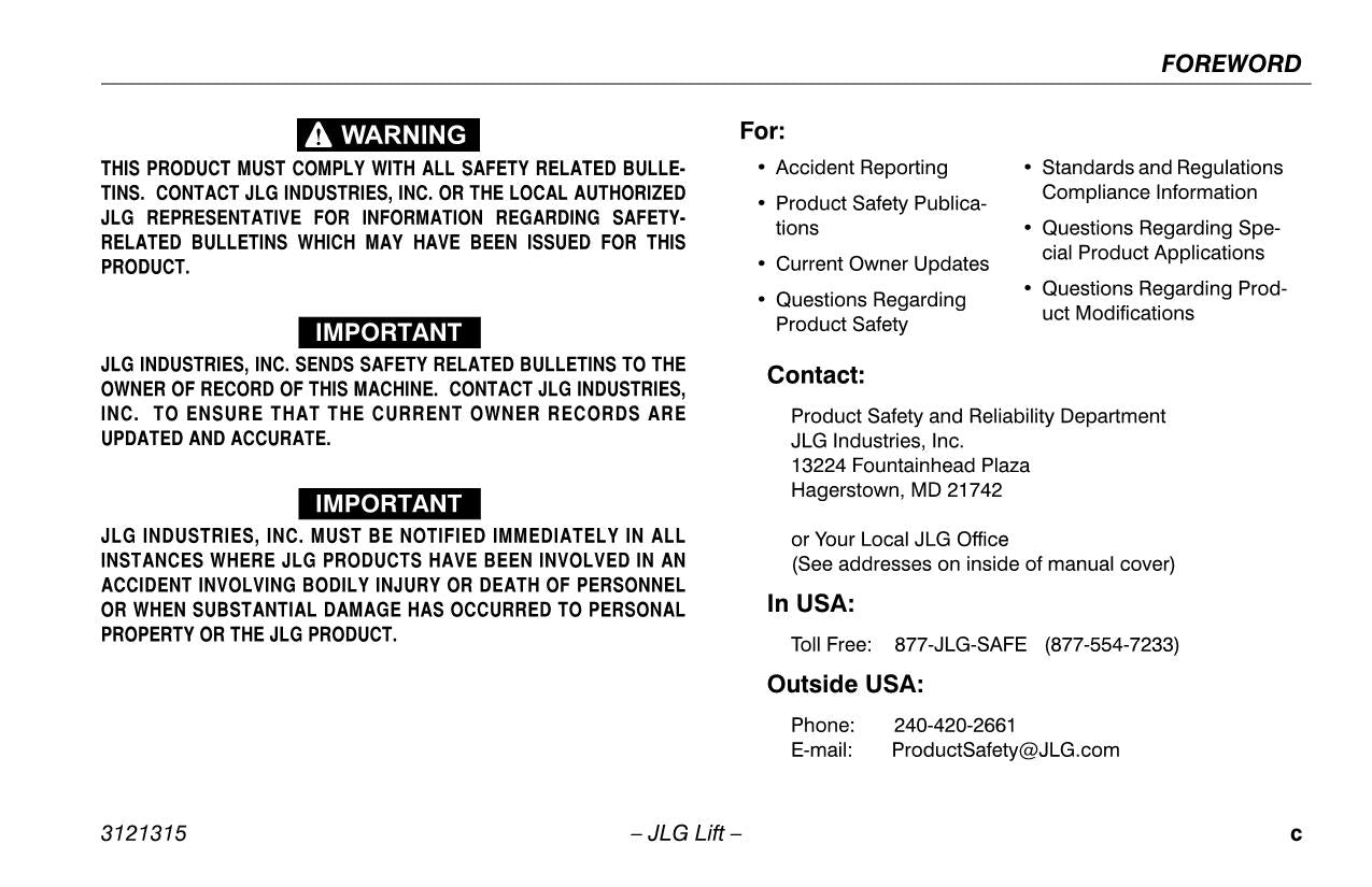 LIFTLUX 260-25 Scissor Lift Maintenance Operation Operators Manual 3121315