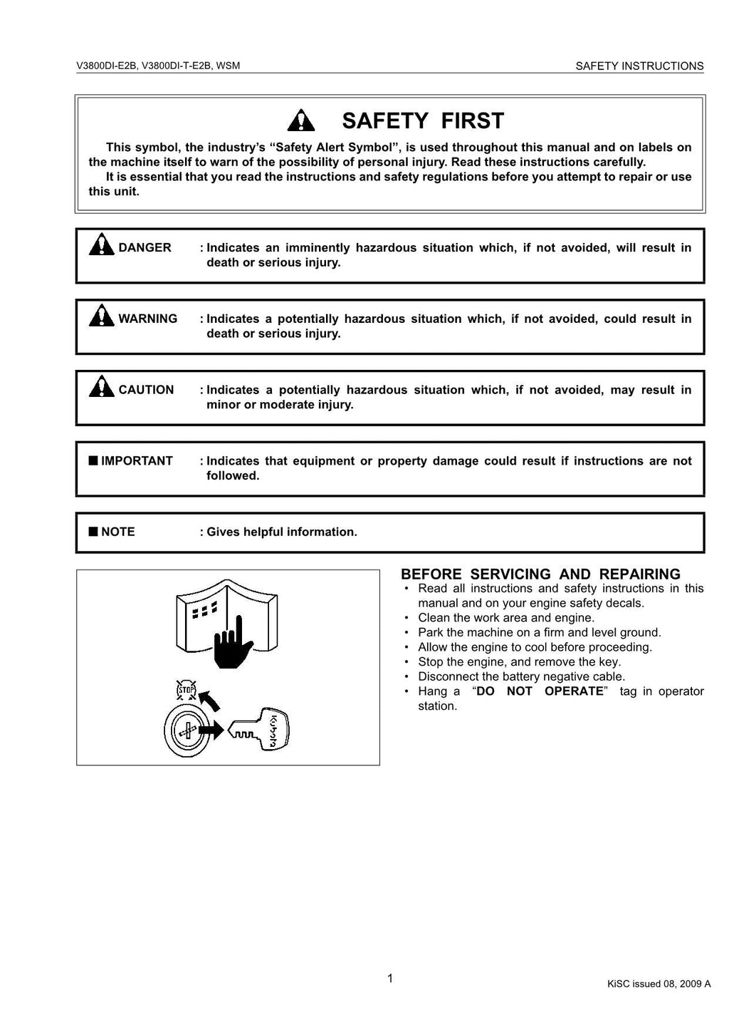 Hitachi V3800-E2B Wheel Loader Engine Manual