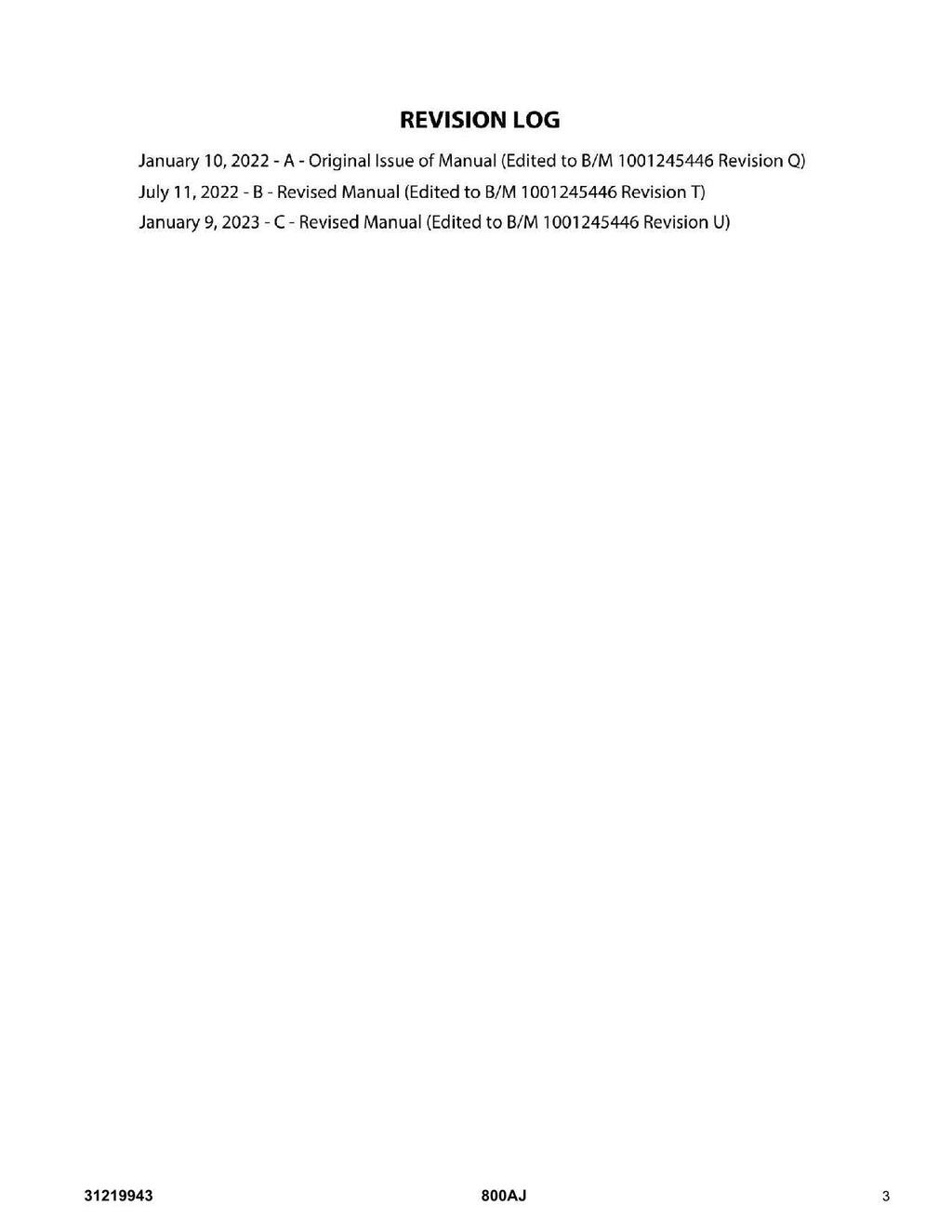 JLG 800AJ Boom Lift Parts Catalog Manual 31219943