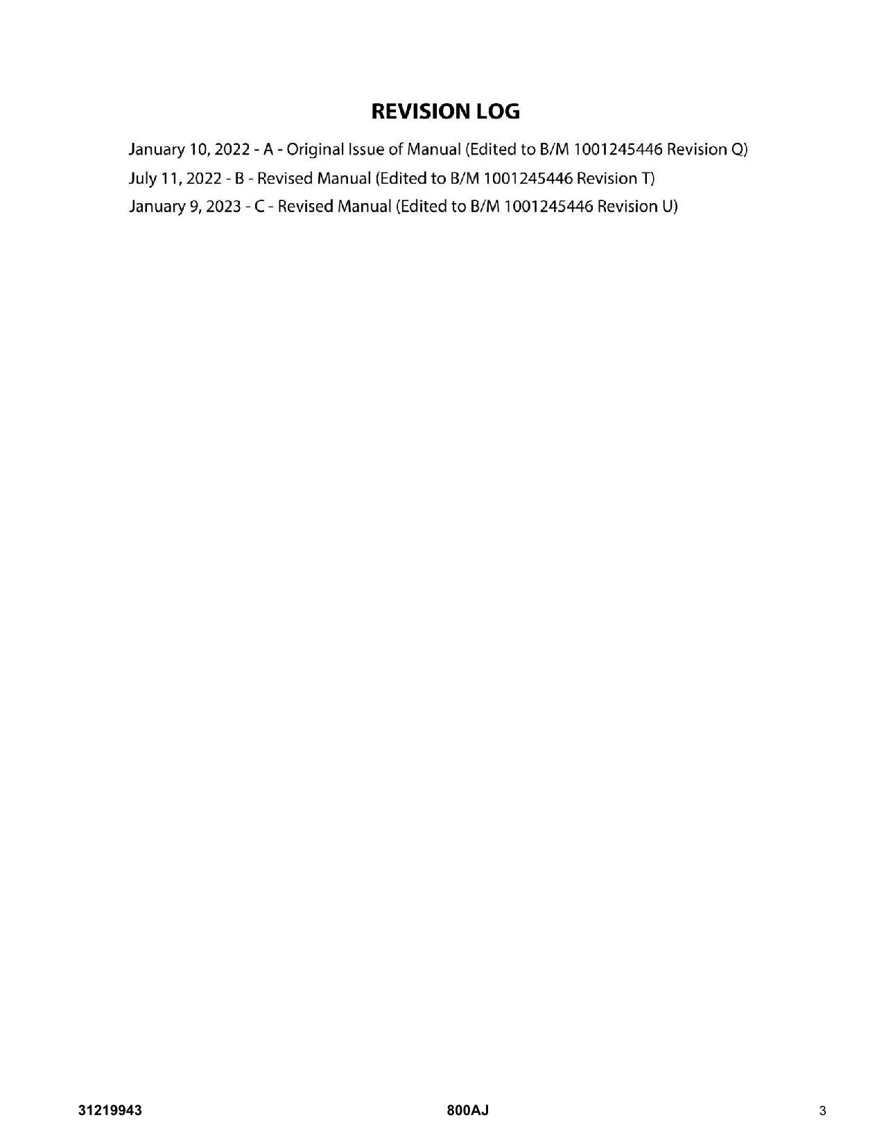JLG 800AJ Boom Lift Parts Catalog Manual 31219943