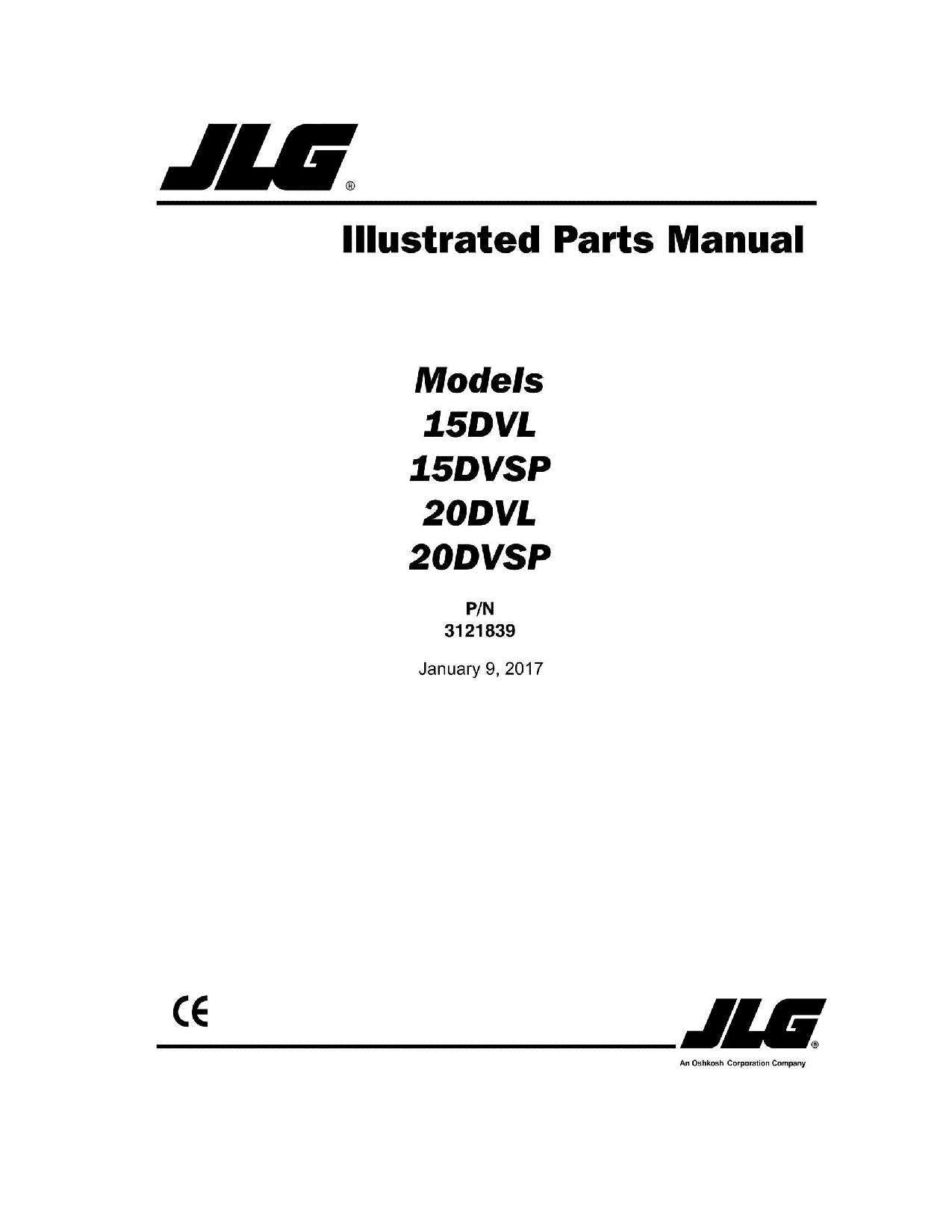 Manual del catálogo de piezas del mástil vertical JLG 15DVL 15DVSP 20DVL 20DVSP