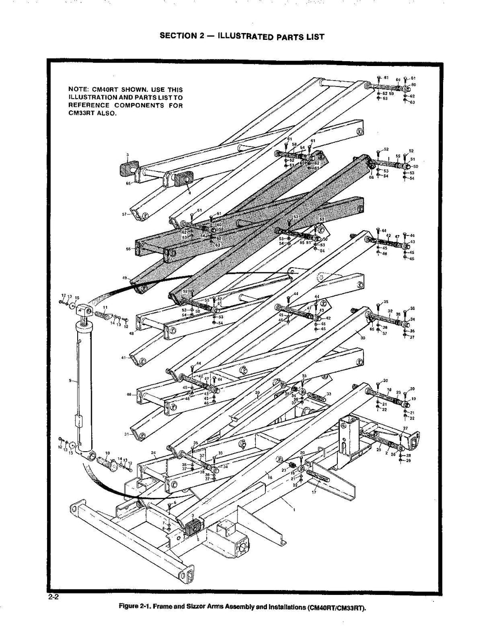 JLG CM25RT CM33RT CM40RT Boom Lift Parts Catalog Manual 3120661