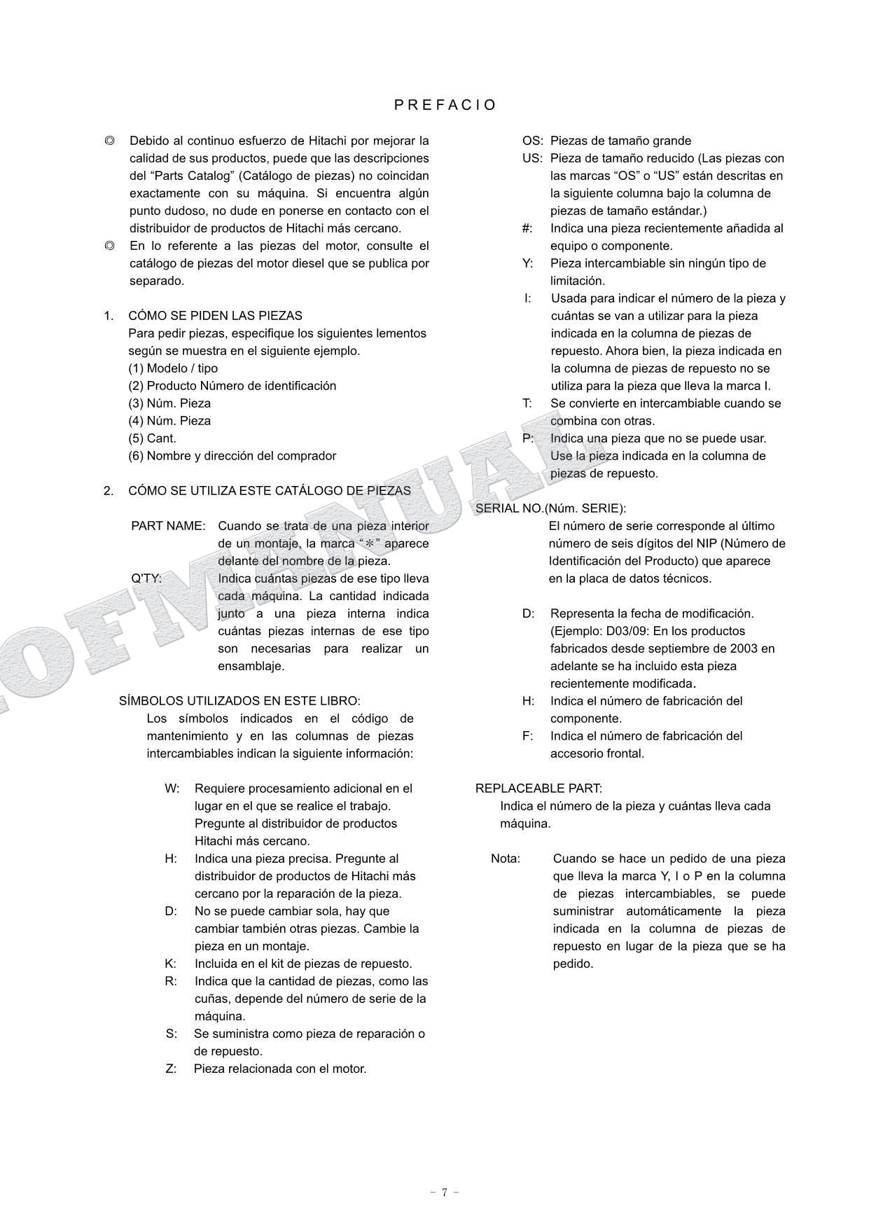HITACHI ZAXIS ZX180LC-3 ZX180LCN-3 Excavator Parts Catalog Manual