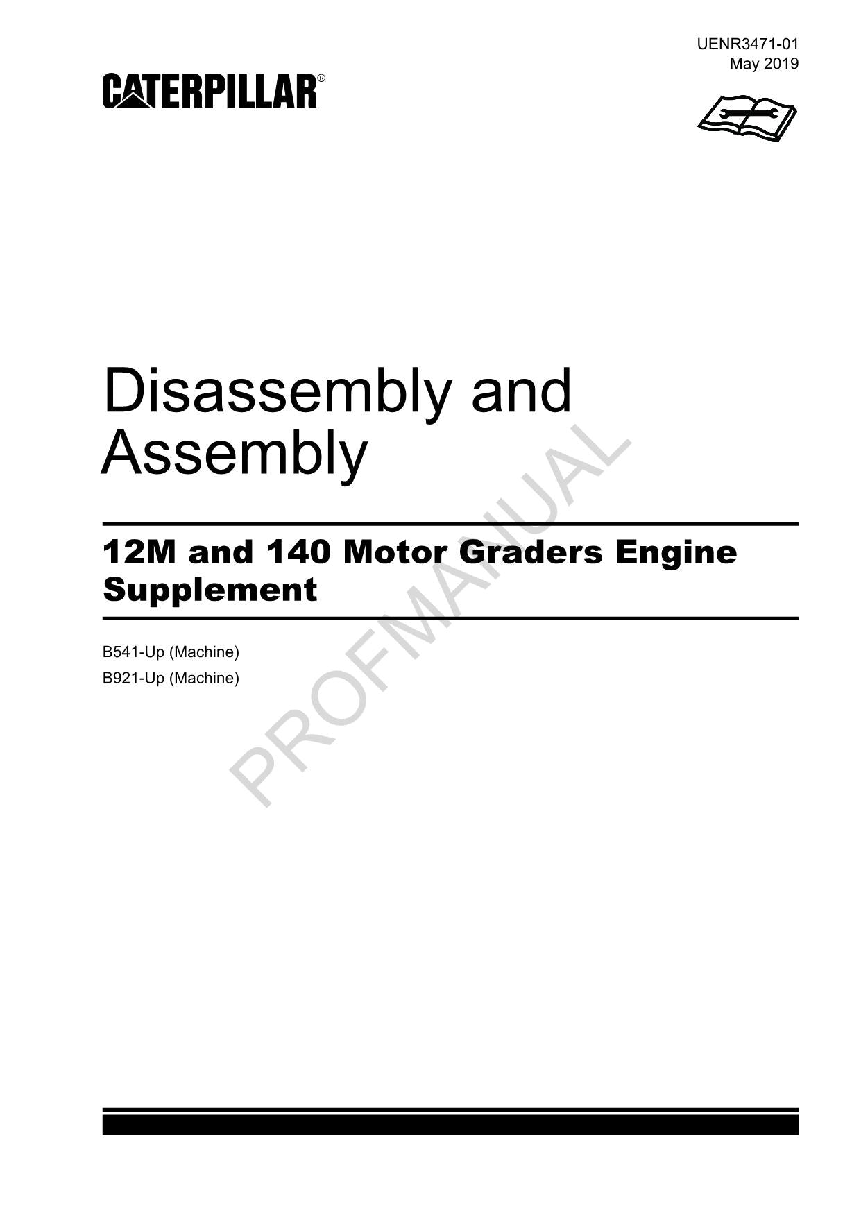 Manual de servicio, desmontaje y montaje de la motoniveladora Caterpillar 12M 140
