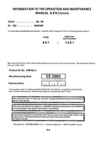 Liebherr A974 Litronic Excavator Operators manual