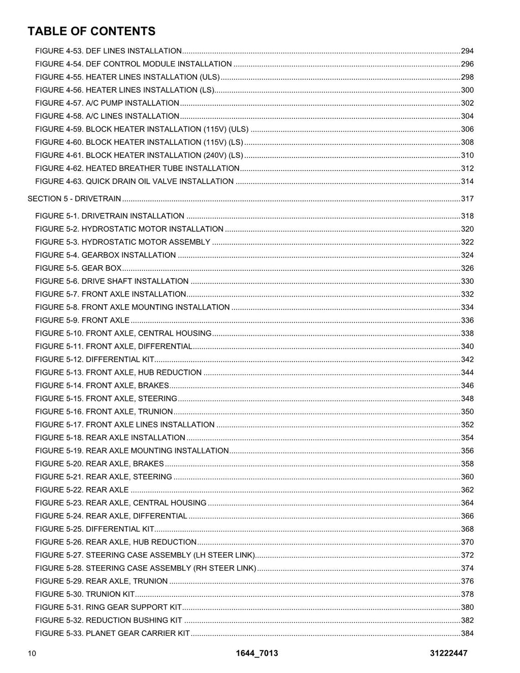 JLG 1644 7013H Telehandler Parts Catalog Manual 31222447