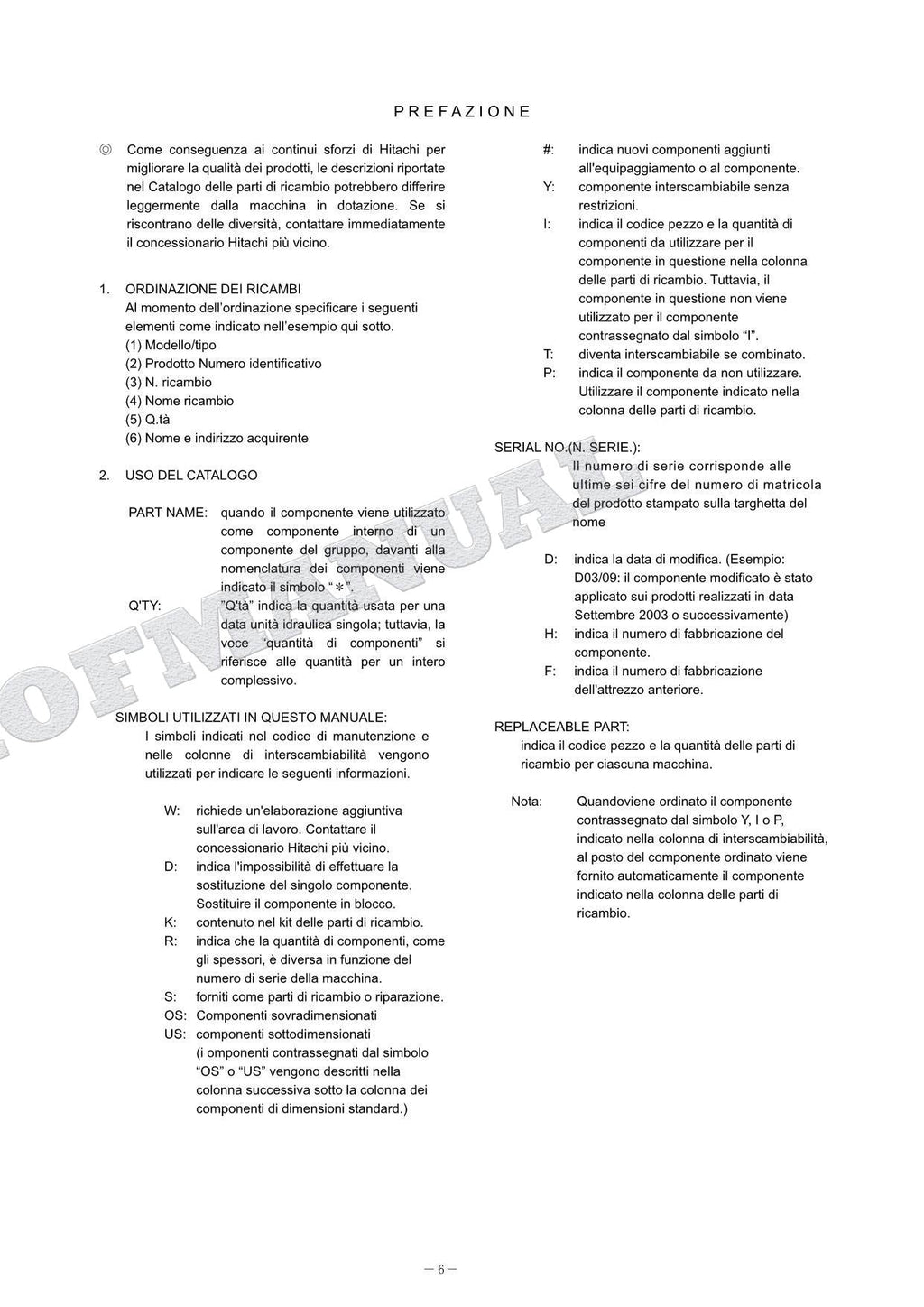 HITACHI ZAXIS ZX130L-5B Forestry Excavator Parts Catalog Manual SN 090001