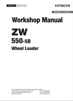 Hitachi ZW550-5B Wheel Loader Workshop Manual WNHF-EN-00