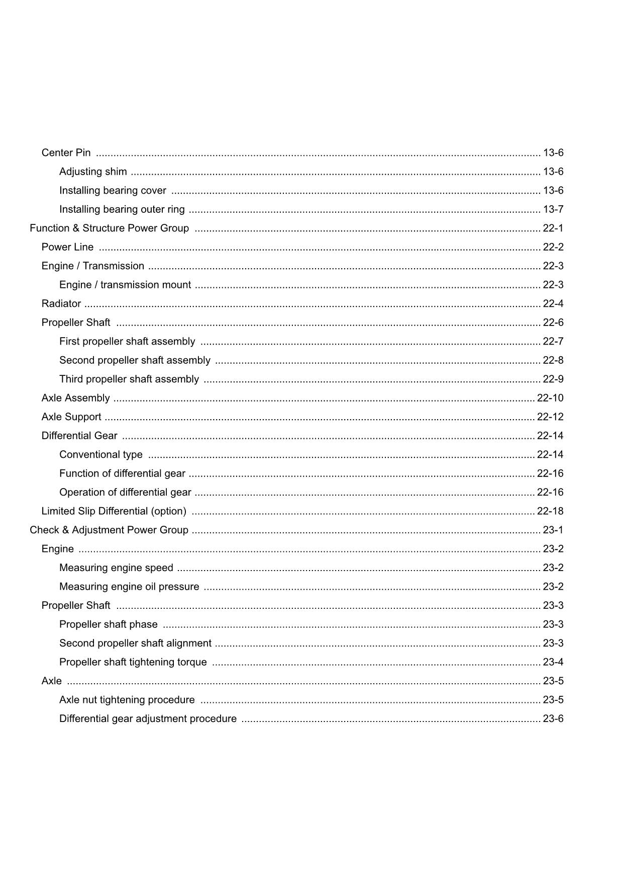 Hitachi ZW550 Wheel Loader Technical Manual Operational Principle TONHC-EN-00